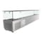 Koolmore 71" Refrigerated Countertop Condiment Prep Rail Sandwich Prep Station with Sneeze Guard SCDC-8P-SG - alternate 7